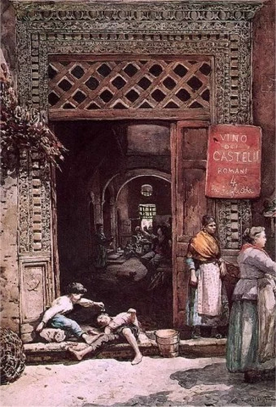 Ingresso della Casa dei Castellani, Rione XIII Trastevere